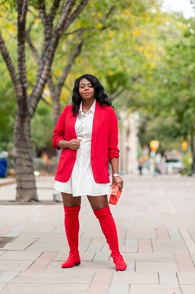 Red casually styled during the holidays & year round! - Hello Yvonne